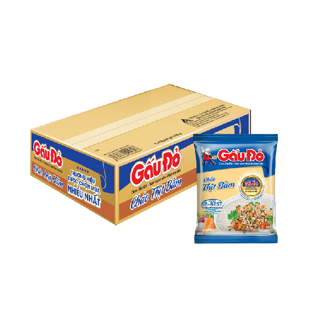(set 10 gói) Cháo Gấu Đỏ thịt bằm/cháo gà