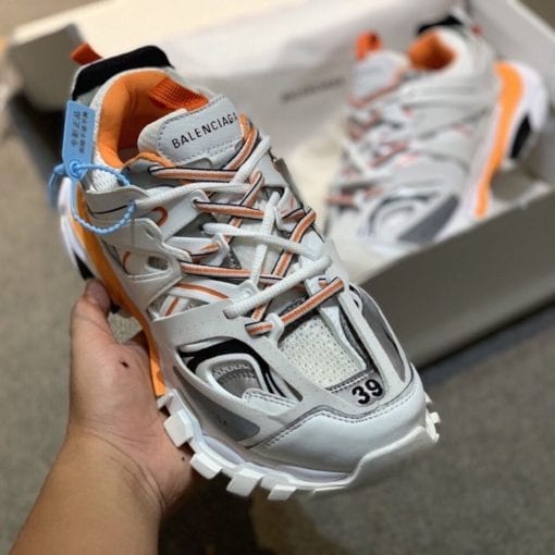 Giày Sneaker Track 3.0 màu trắng cam ( Full box + đầy đủ phụ kiện)