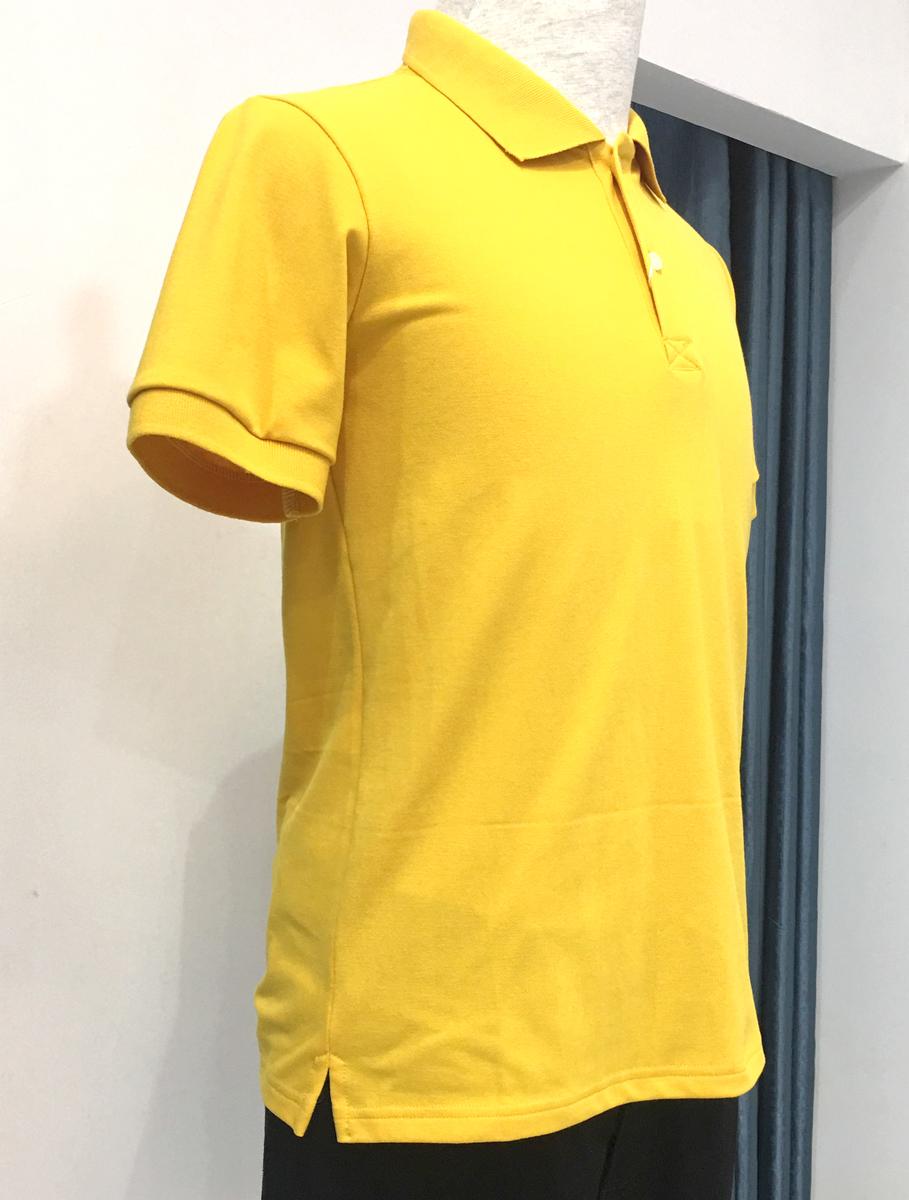 Áo phông cổ bẻ màu vàng Rogino