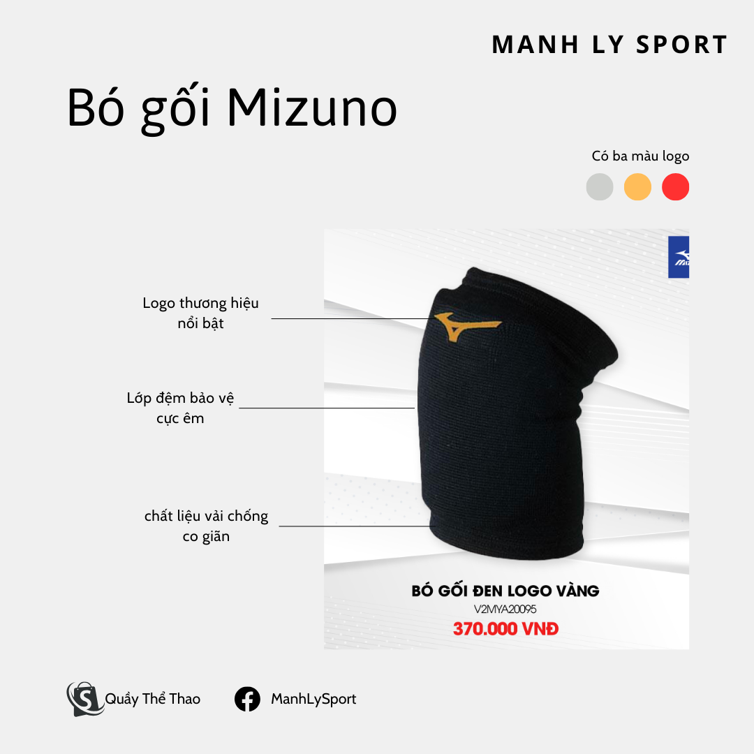 [Chính Hãng] Bó Gối Cầu Lông, Bóng Chuyền MIZUNO