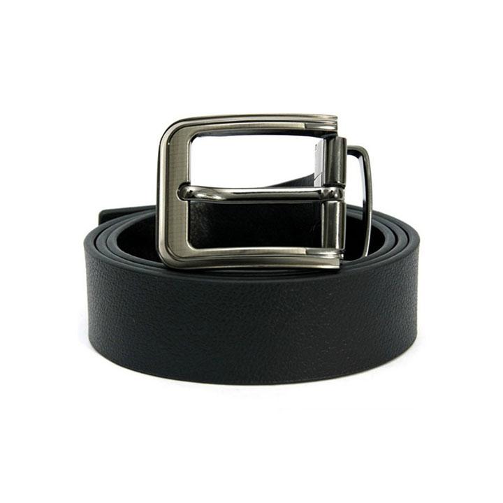 Thắt lưng nam da bò đầu kim màu đen HK4108