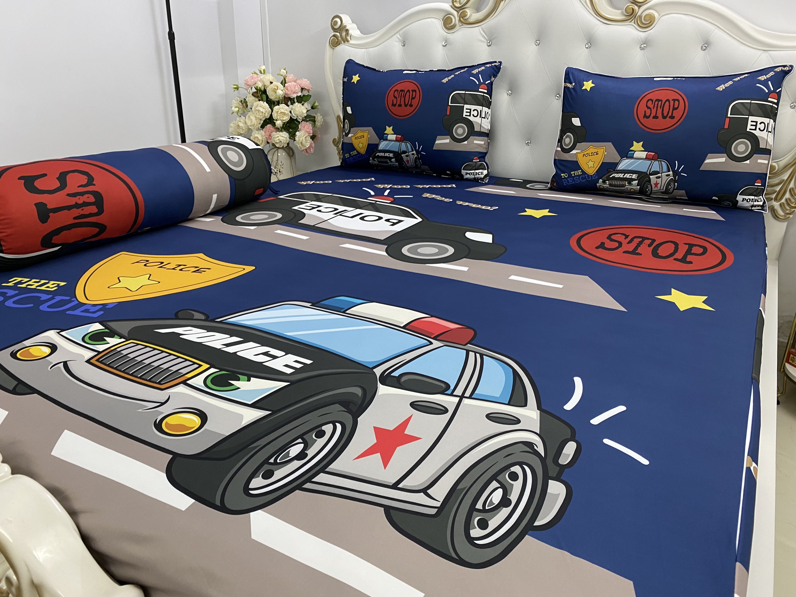 Bộ Drap { 4 món} thun Ý 5D Cao Cấp , mát lạnh, thấm hút tốt.""
