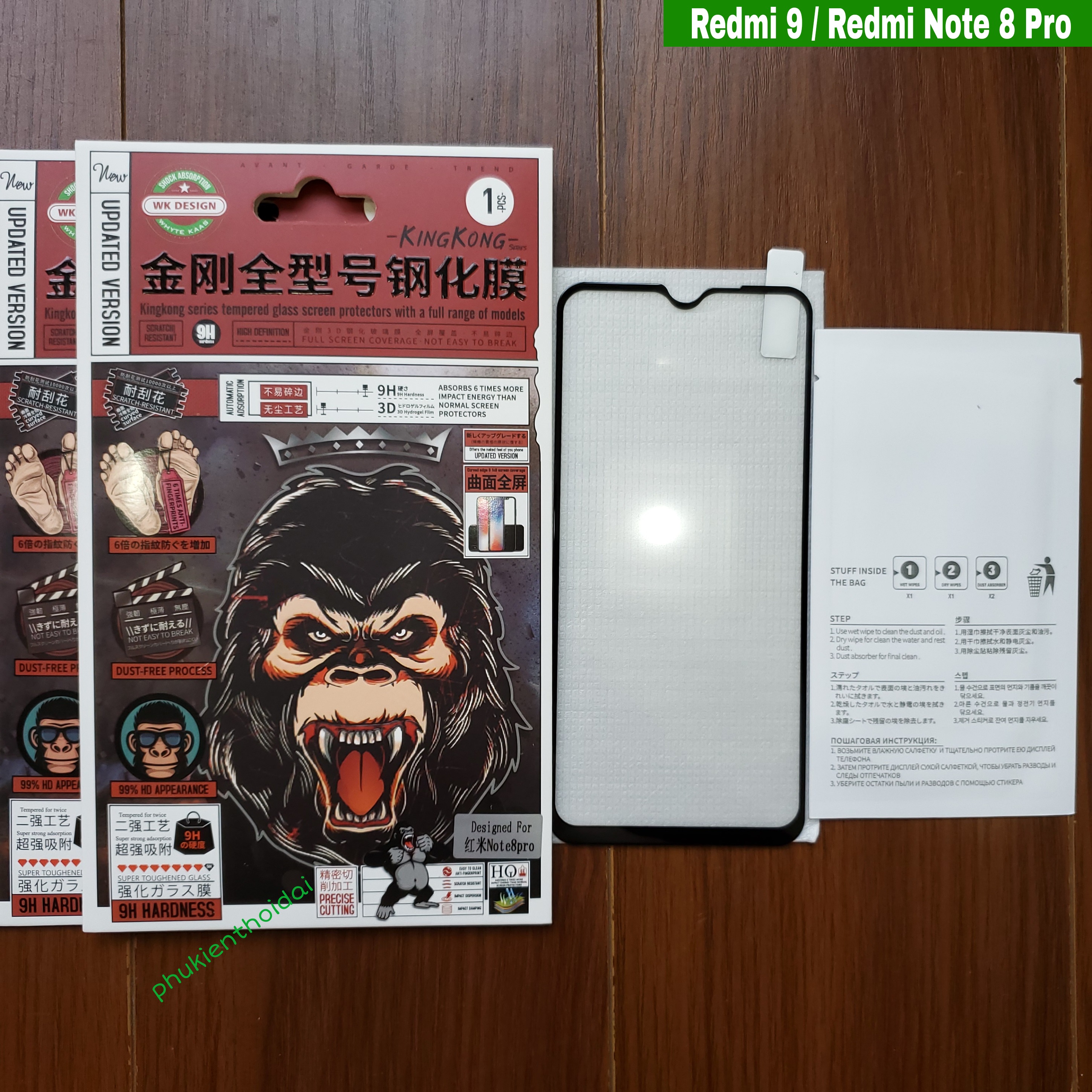 Cường lực Xiaomi Redmi Note 8 Pro hiệu Kingkong Full màn cao cấp trơn mượt