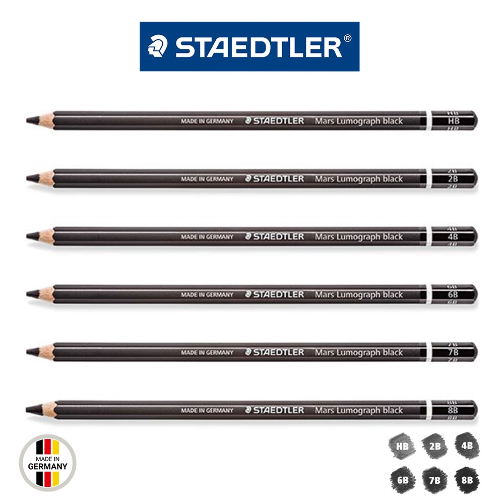 [HCM]BÚT CHÌ THAN ĐEN STAEDTLER (STAEDTLER MARS® LUMOGRAPH® BLACK 100B)