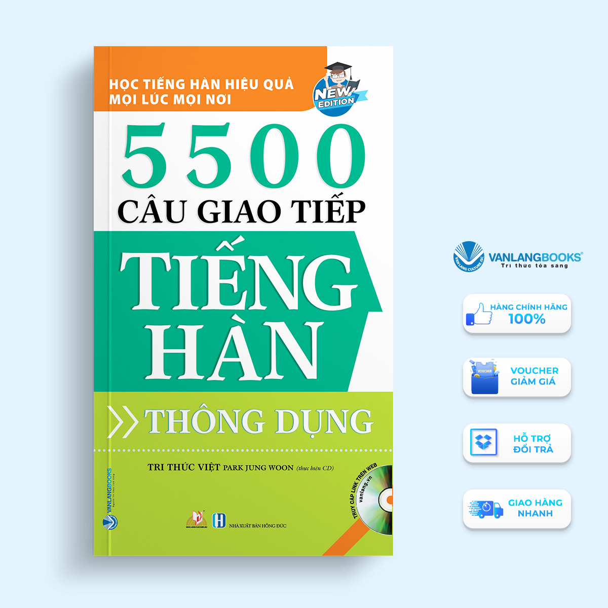 Sách - 5500 câu giao tiếp tiếng hàn thông dụng -vanlangbooks