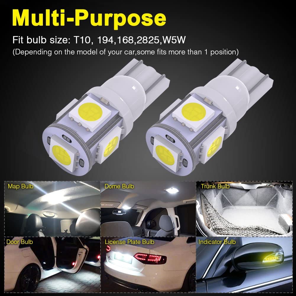 Bóng Đèn LED T10 Chip 5050 5SMD Thay Thế Đèn Xi Nhan, Mặt Đồng Hồ Ô Tô, Demi Xe Máy