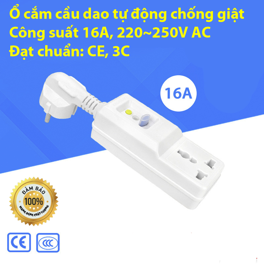 ổ Cắm Tự Động Chống giật PRCD 16A 220V 4000w