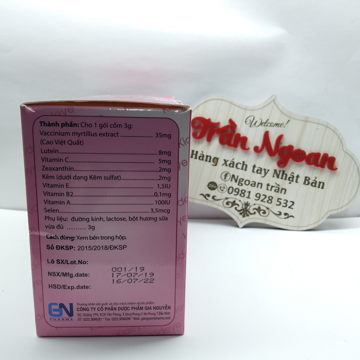 Kid Eye cốm bổ mắt - Hộp 20 gói