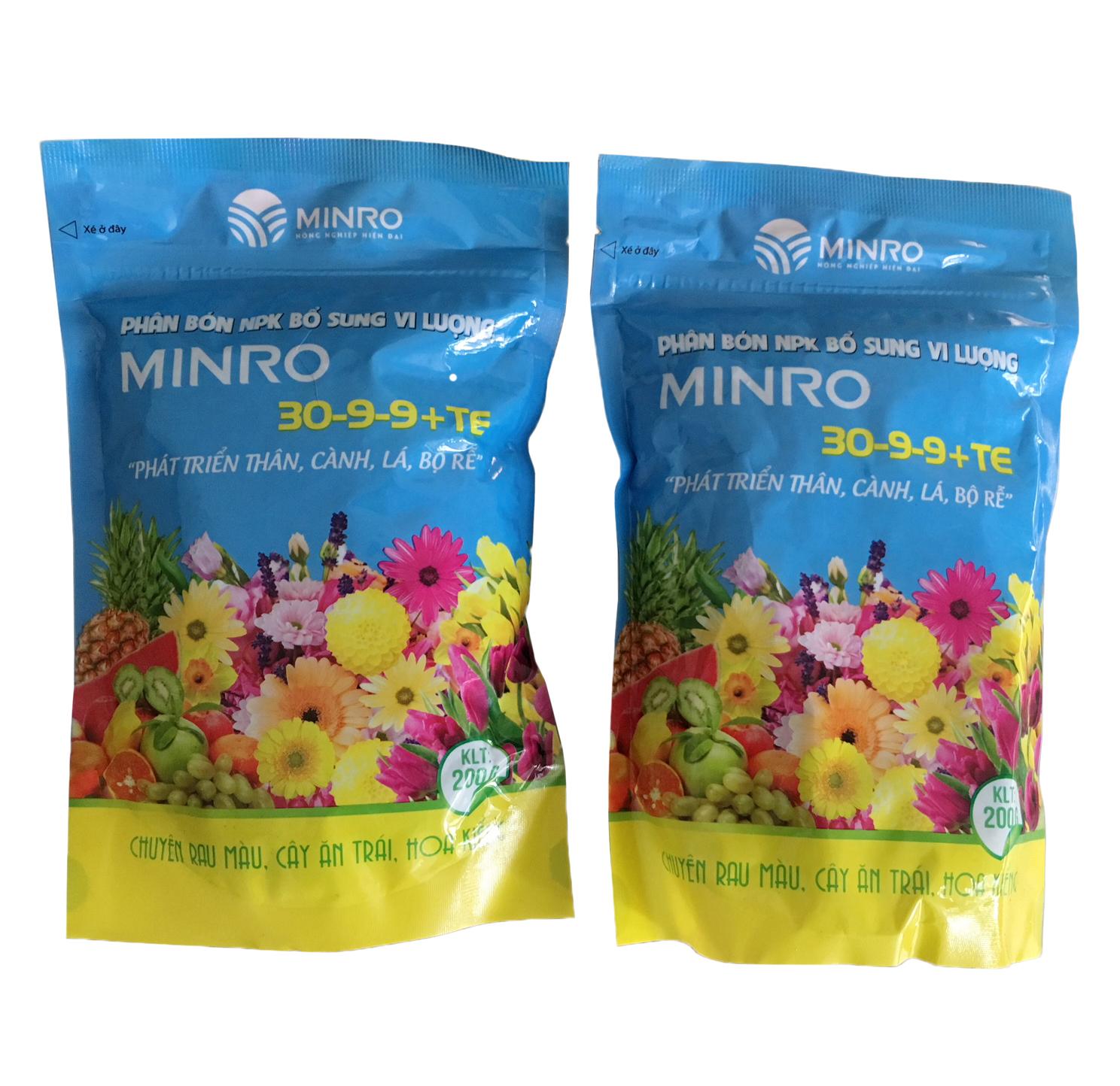02 gói phân bón hỗn hợp NPK 30-9-9 (200gr/gói)