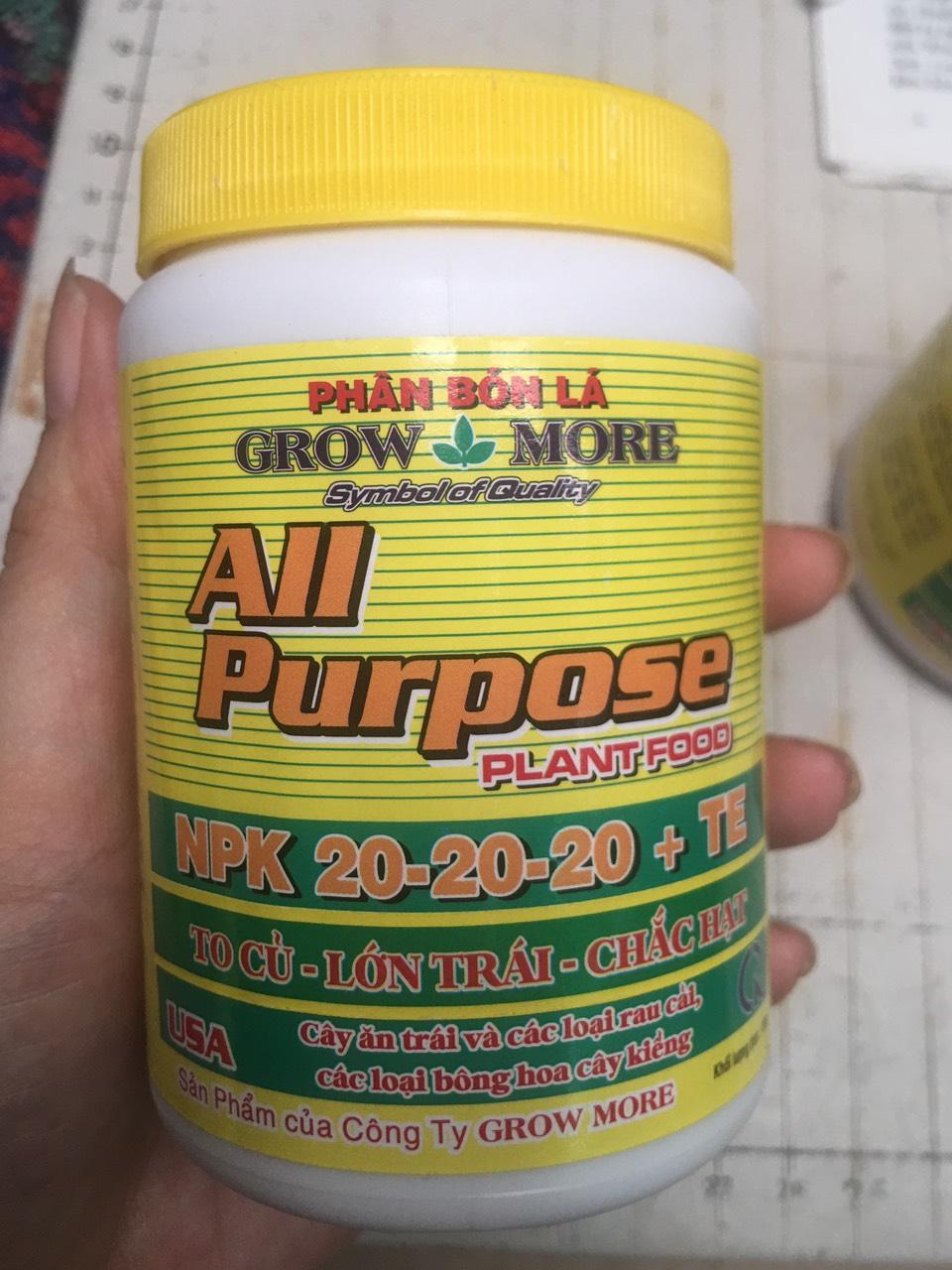 Phân bón lá Grow More 20-20-20 + TE USA