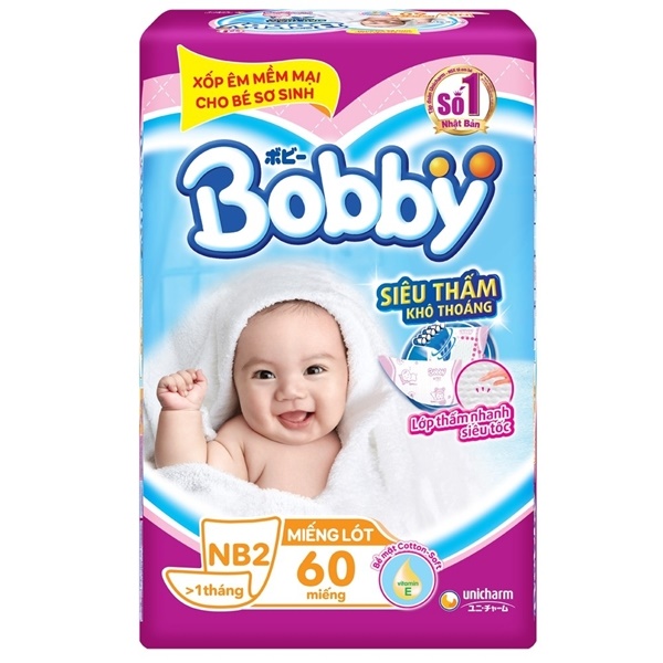 Miếng lót Bobby Newborn 2 NB2 60 miếng - HSD luôn mới