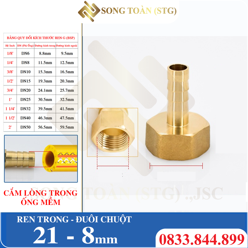 Brass Barbed Hose Fitting