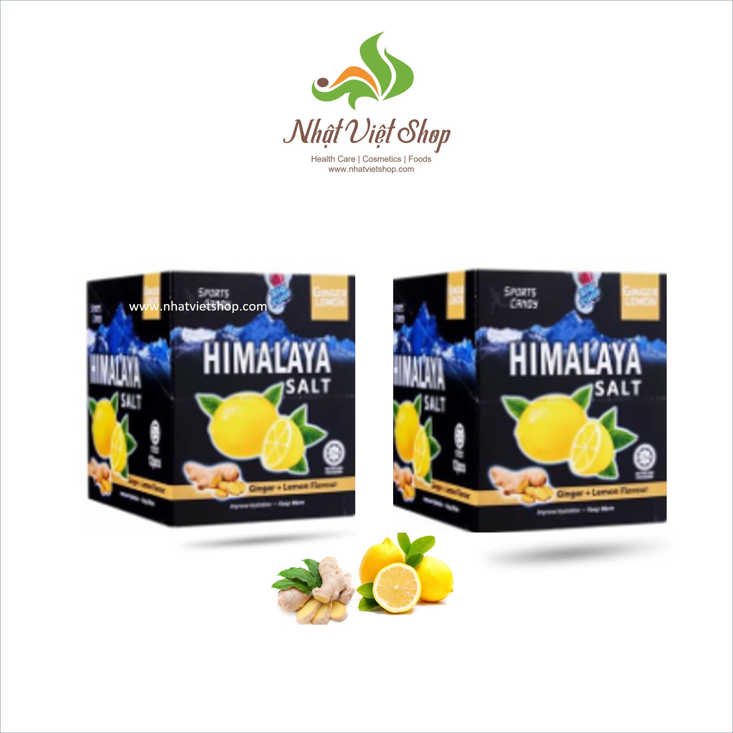Combo 2 Hộp Kẹo Chanh Muối Gừng Himalaya Salt Ginger Lemon Flavour