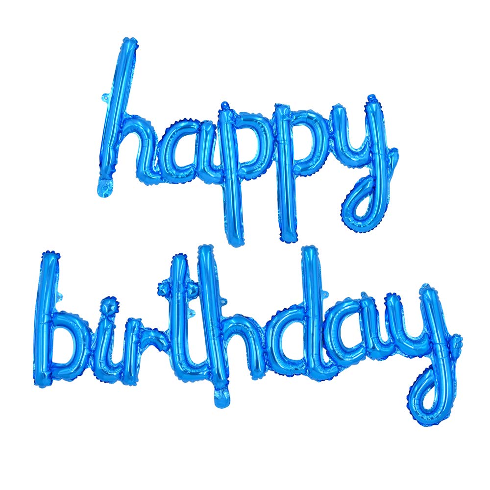 [HCM]PHỤ KIỆN SINH NHẬT _ Set Bong Bóng Kiếng Chữ Happy Birthday Viết Thường Dính Liền Size Lớn