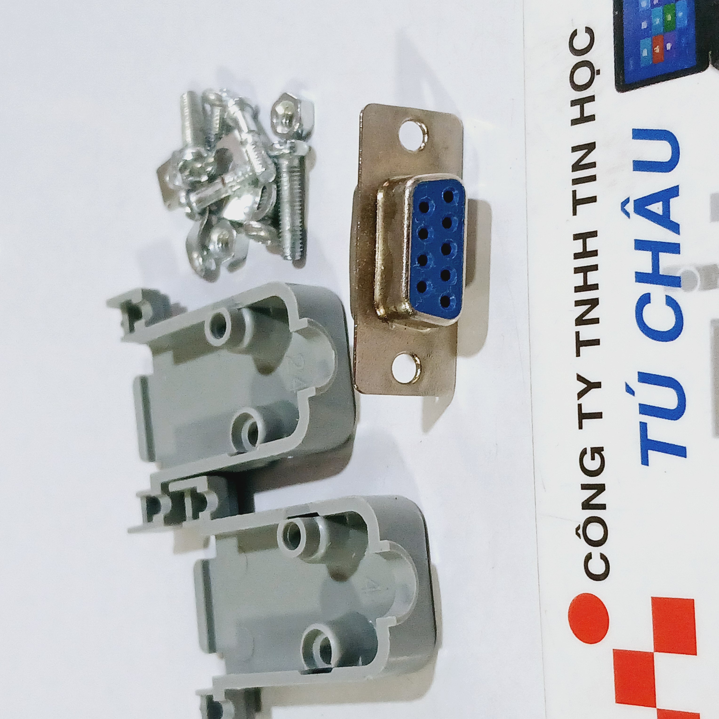 9-Pin Female Com Connector (Db9F - 9m Female) (Including Plastic Cover) / Com 9 Soldering Head (Db9)