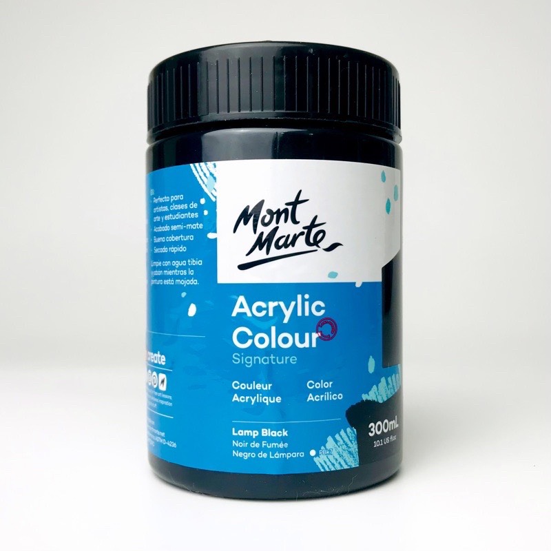Màu Acrylic Mont Marte Đen, Trắng 300ml