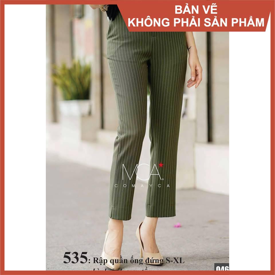 Rập giấy quần ống đứng mã 535