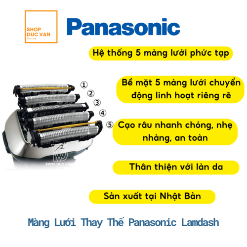 Màng Lưới Đầu Cạo Máy Cạo Râu Panasonic Lamdash 5 Lưỡi ES-CSV6N ES-CSV6P ES-CSV6Q ES-CV70 [ Shop Đức Vân ]