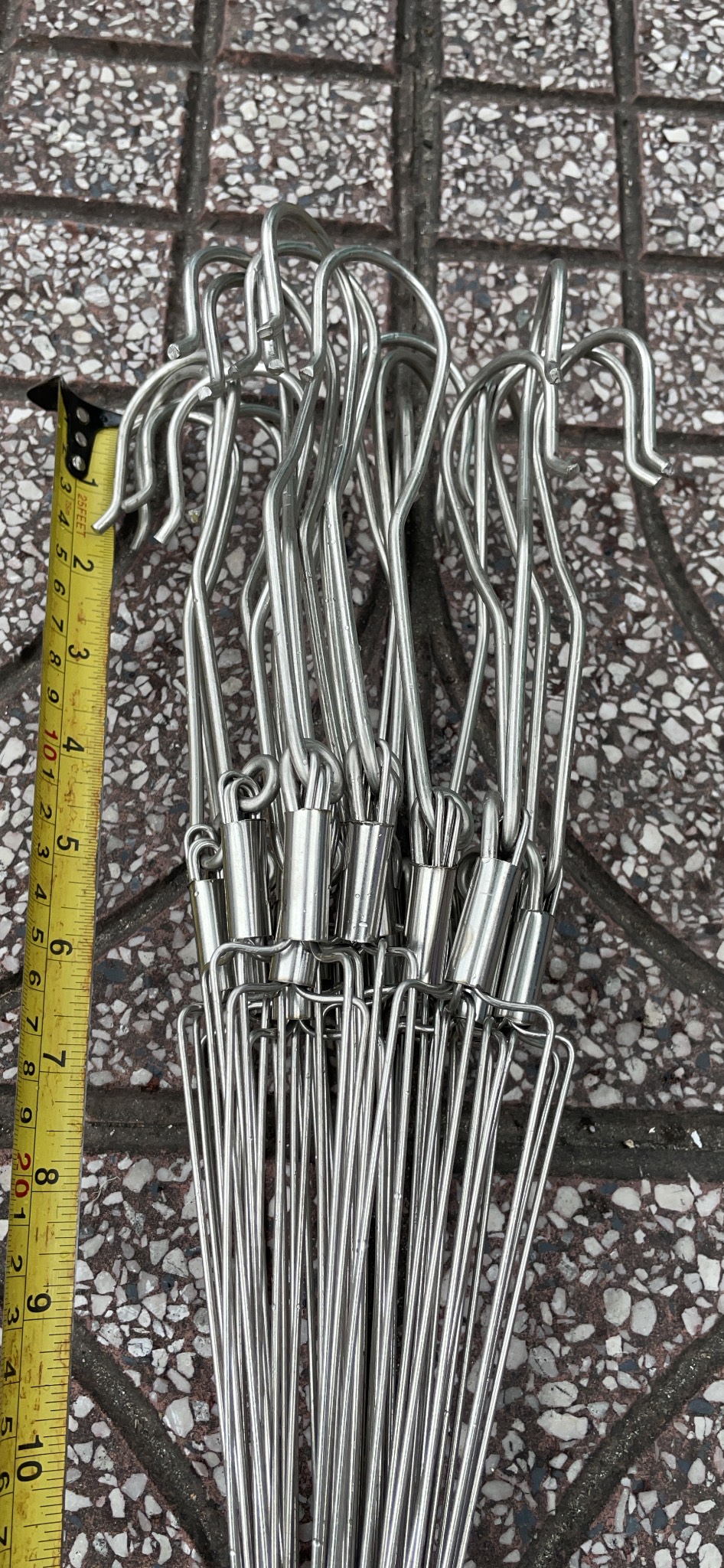 Bộ 10 móc treo chậu trồng hoa lan làm bằng INOX theo kích thước