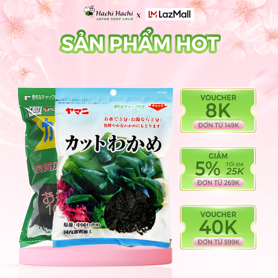 Rong biển nấu canh Wakame 100g/40g giàu dinh dưỡng, hỗ trợ giảm cân - Hachi Hachi Japan Shop - Hachi Hachi Japan Shop