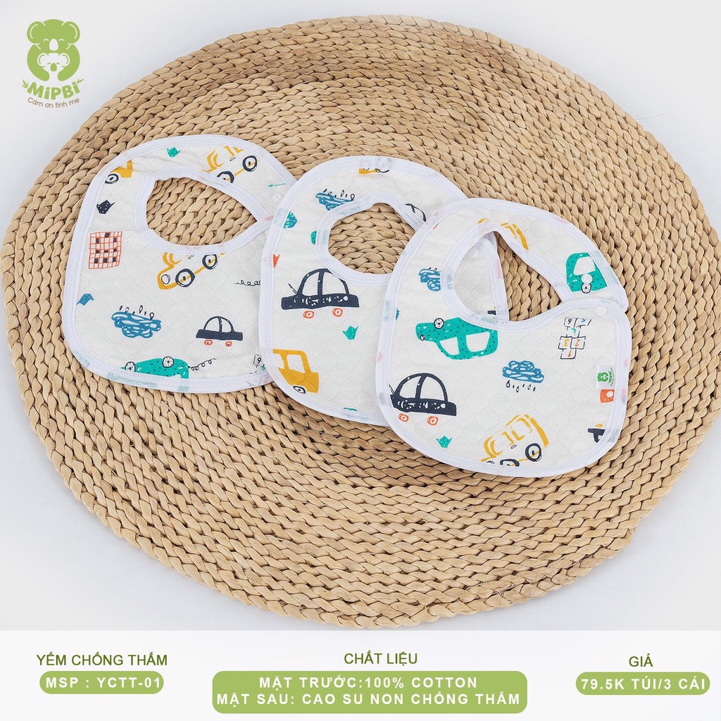 Set 3 yếm xô chống thấm Mipbi