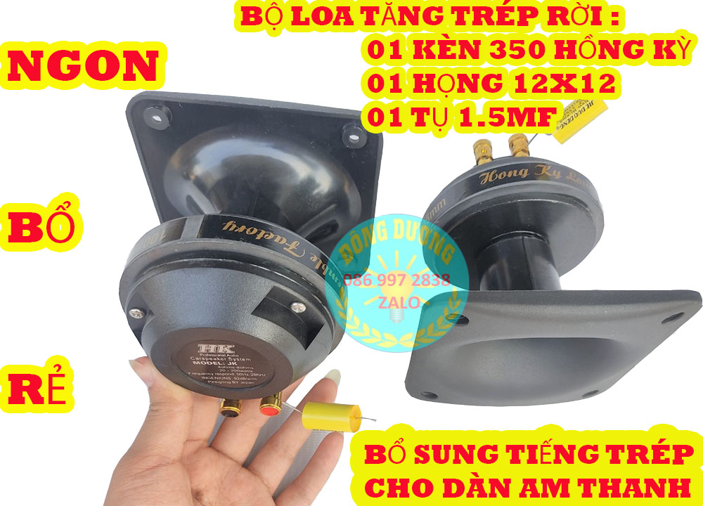 LOA TRÉP KÈN 350 JK MÀNG TITAN - GIÁ 1 CHIẾC KÈM HỌNG12X12  TẶNG TỤ