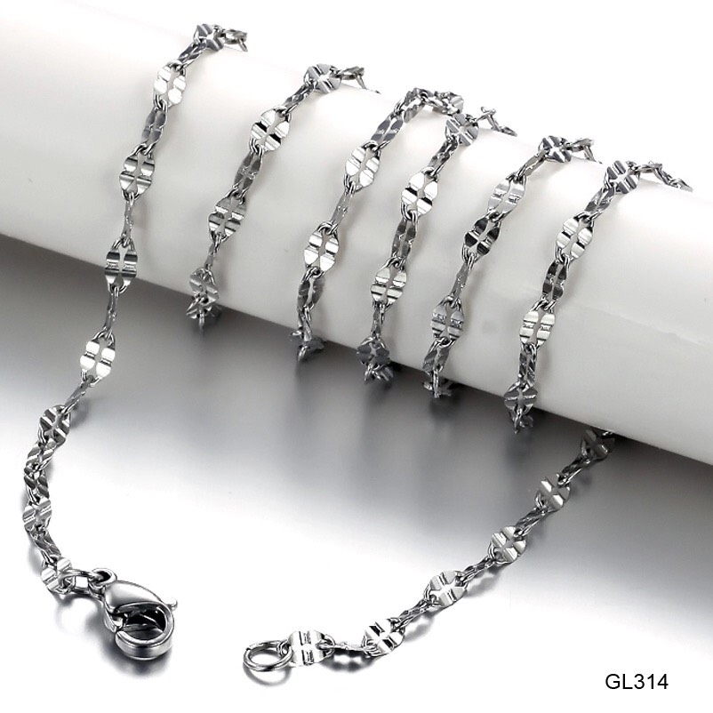 Dây chuyền nữ inox lá me D20
