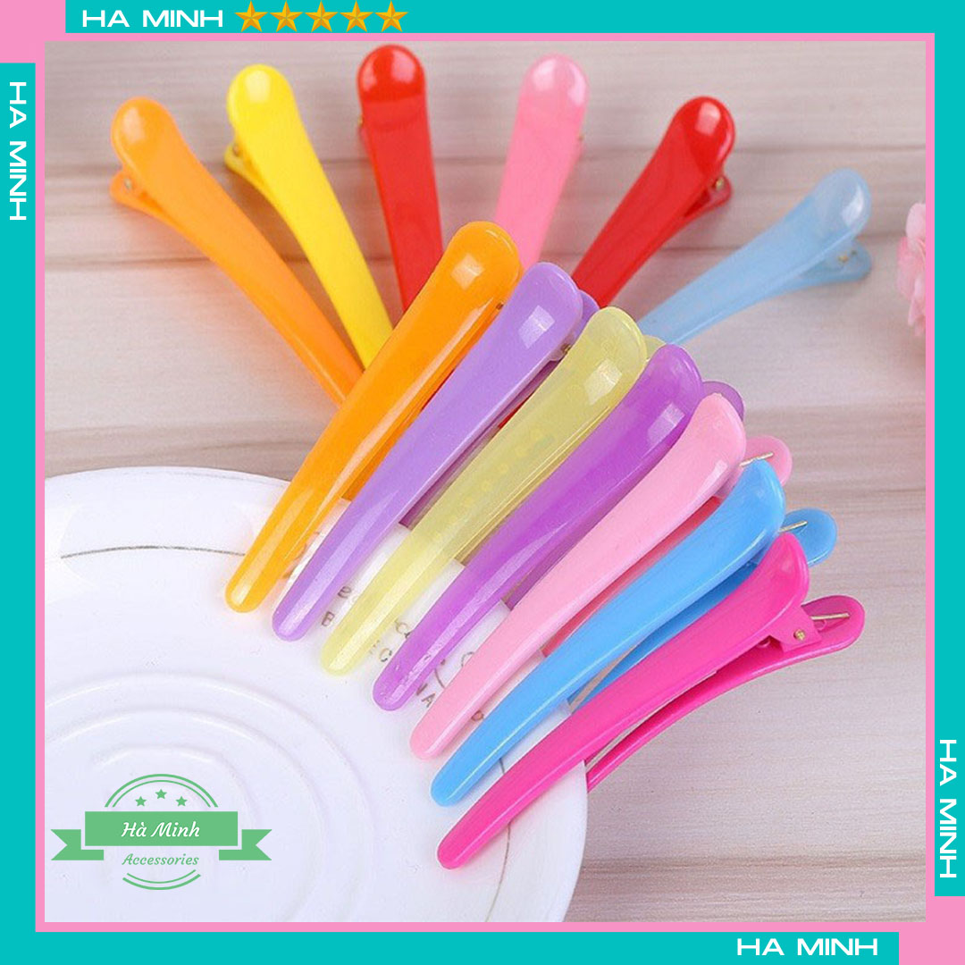10 chiếc kẹp tóc mỏ vịt bằng nhựa