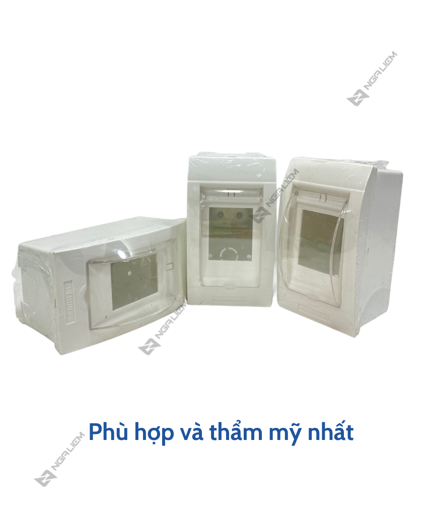 Hộp Nổi Đựng CB Cóc, Tép, 2 Pha, 3 Pha, 2 Pha Có Nắp VĨNH HƯNG [Chống Cháy]
