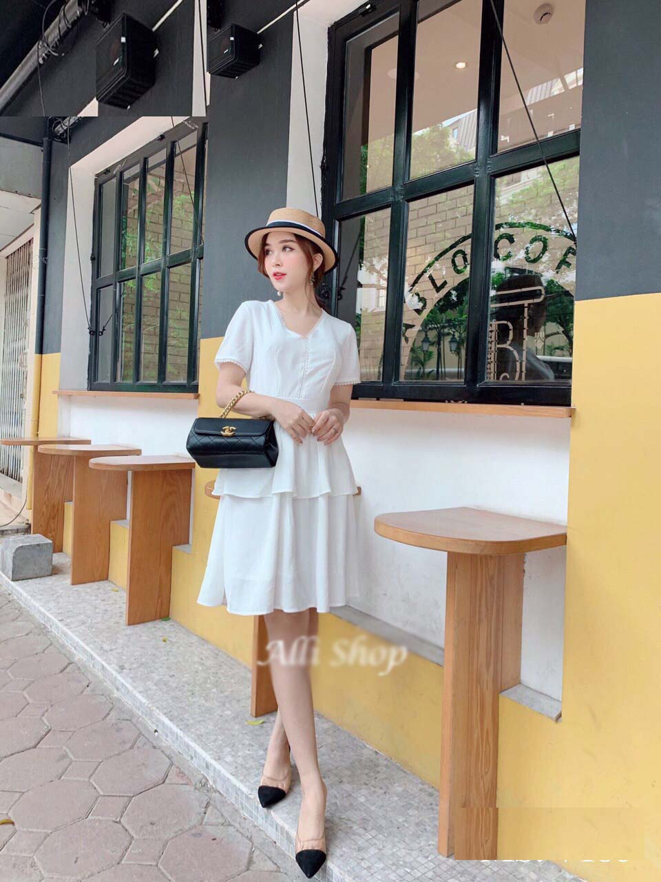 Đầm Nữ  Xòe Nhún Eo Thời Trang Sgr Đ82