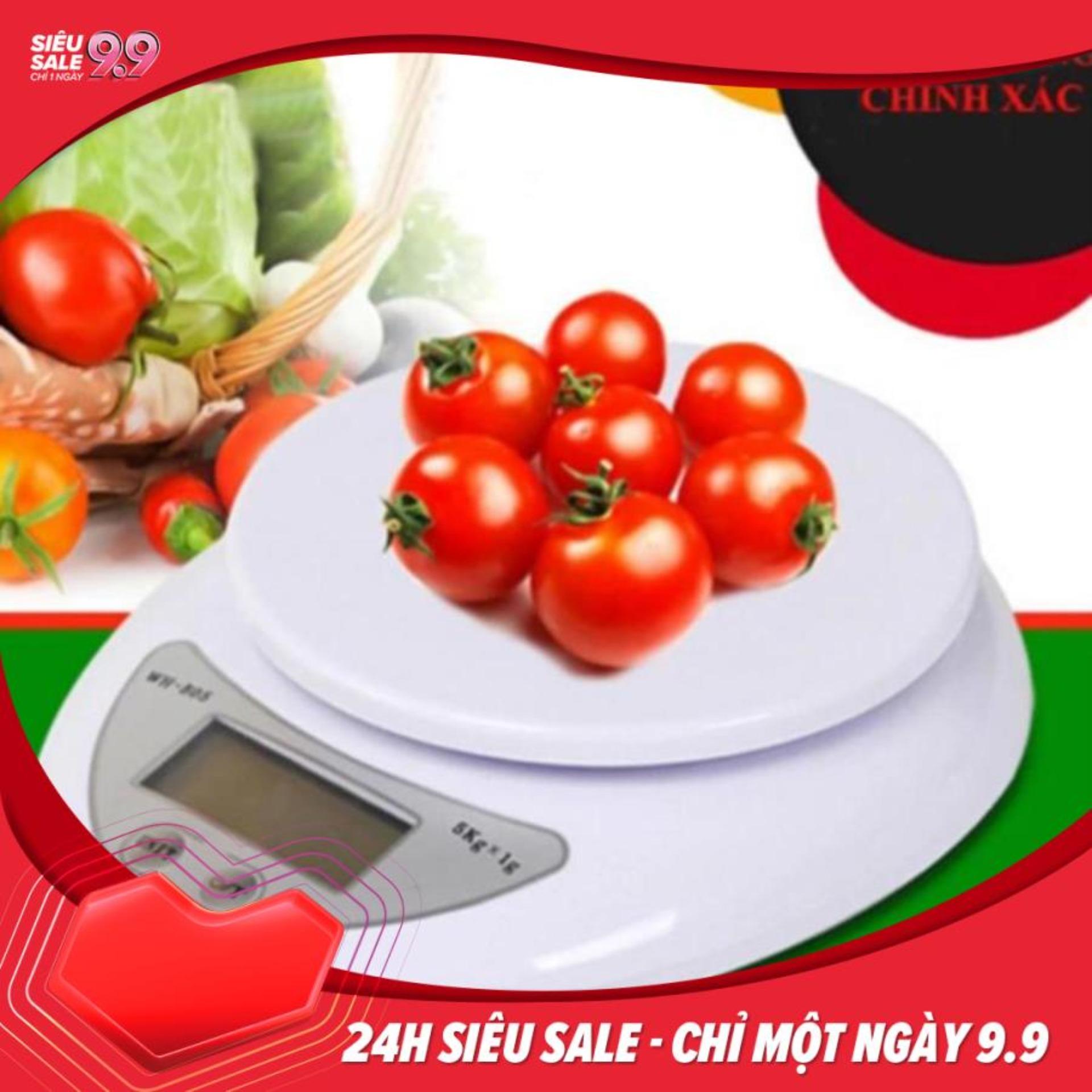 Cân Điện Tử Thực Phẩm Dùng Trong Nhà Bếp Electronic Kitchen Scale 5Kg Sử Dụng Cảm Biến Cao Cấp Độ Chính Xác Cao (Màu Ngẫu Nhiên)