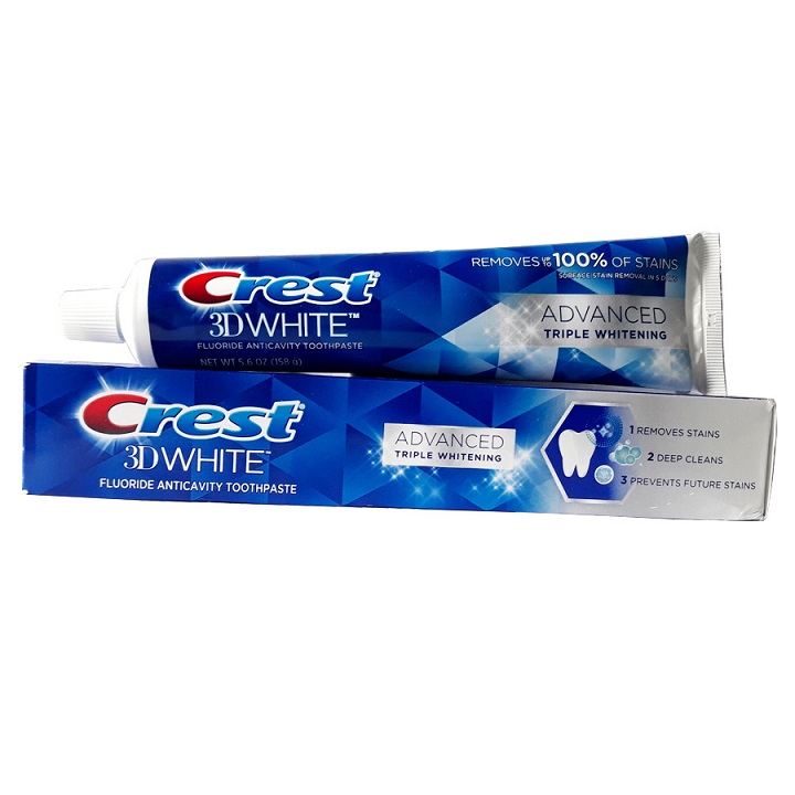 Kem đánh răng Crest 3D White Advanced Whitening 158g