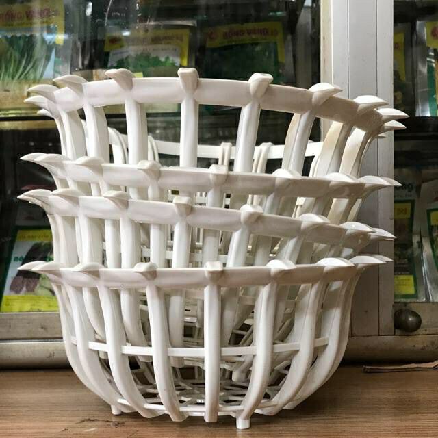 combo 5 chậu giả gỗ trồng lan phi 25 - chậu lan sen