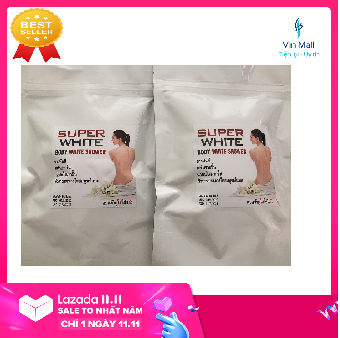 Bộ 2 Bịch Siêu Sữa Tắm Cao Cấp Super White Body Thái Lan