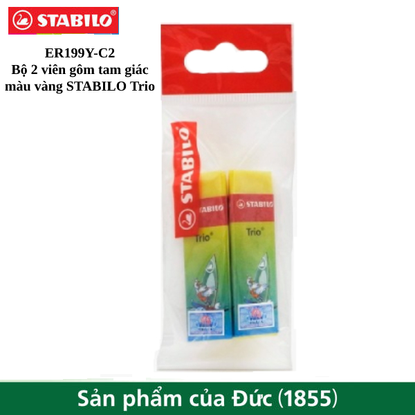 Bộ 2 tẩy STABILO Trio (nhiều màu) ER199-C2