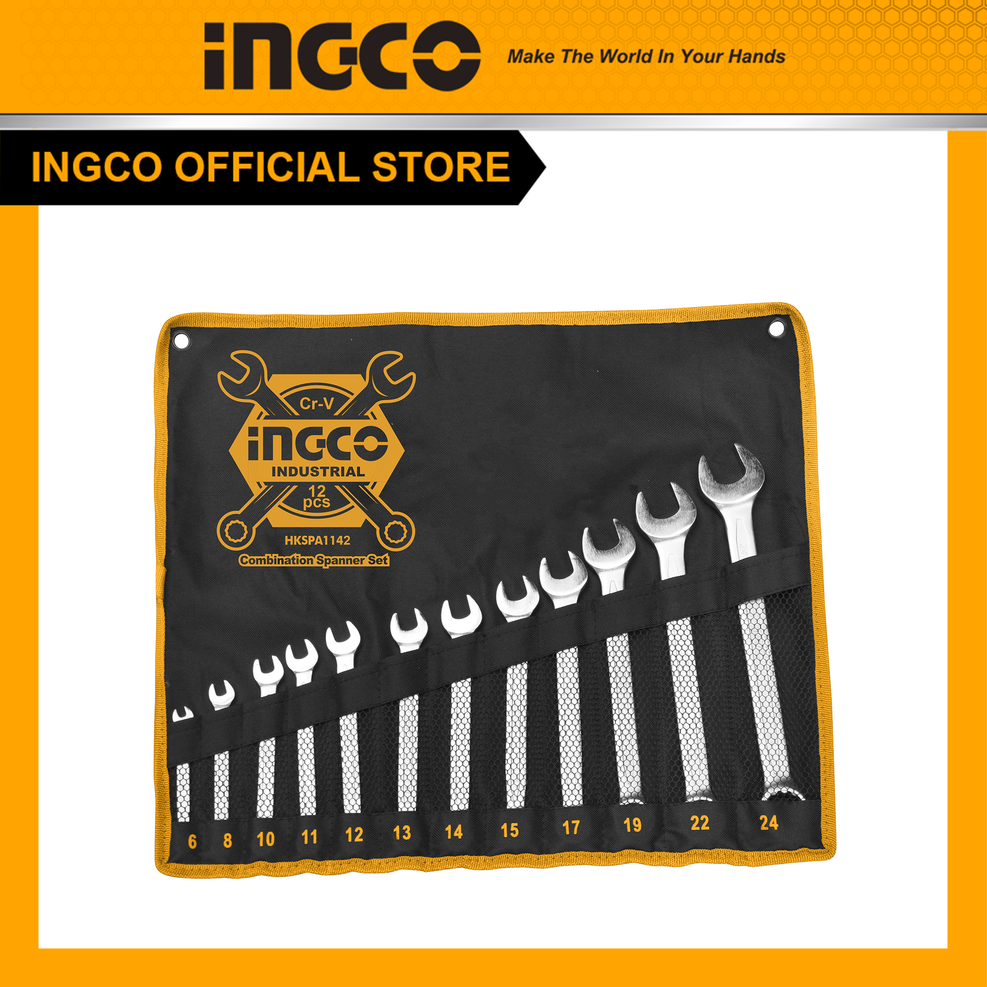 Bộ 12 cờ lê vòng miệng ingco hkspa1142