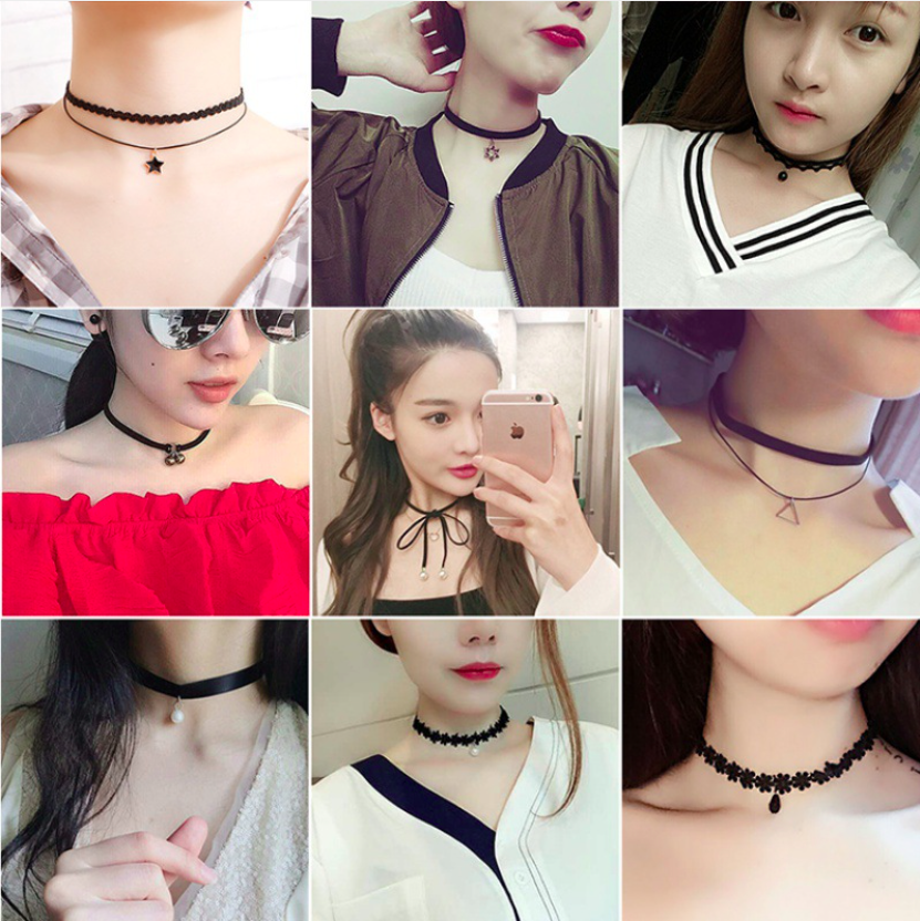 Combo 8 vòng cổ choker siêu HOT cho cô nàng cá tính
