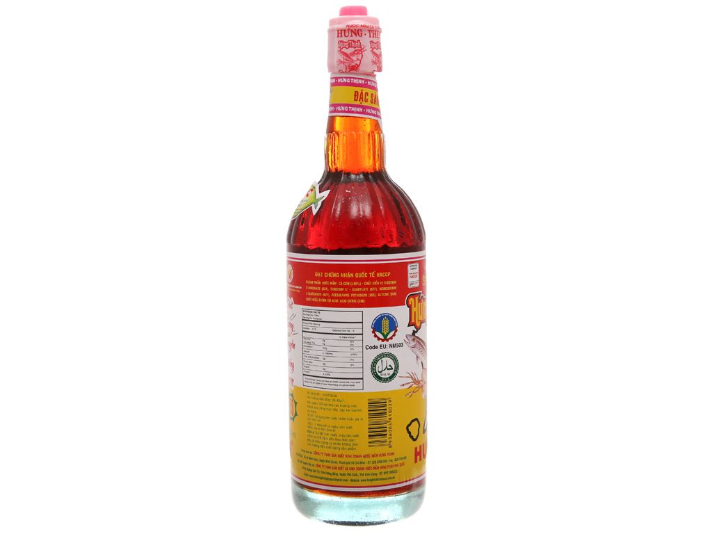 Nước mắm đặc sản HƯNG THỊNH 35 độ đạm chai 620ml