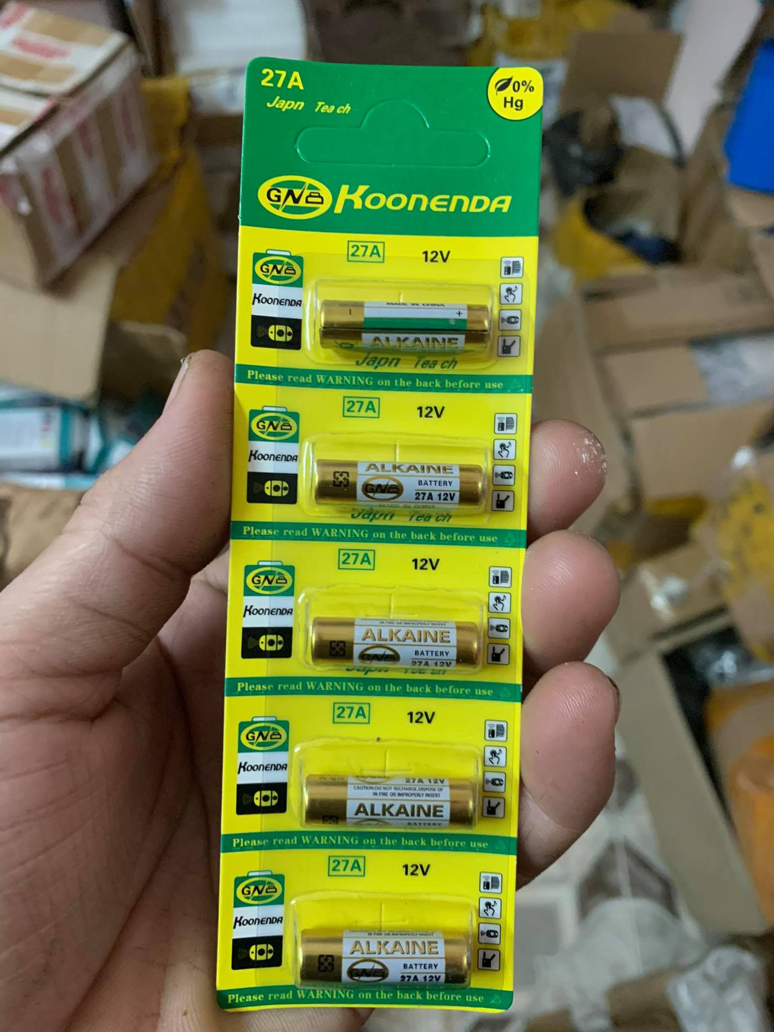 Pin 23A/12V & GP 27A/12V (vỉ 5 viên)