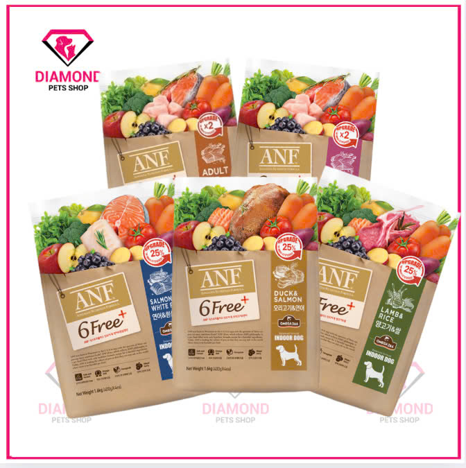 [1.6KG] ANF 6FREE+ Thức Ăn Hạt Hữu Cơ Cao Cấp Dành Cho Chó Mọi Lứa Tuổi