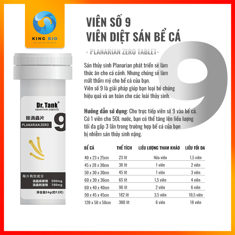 [King Bio] Bộ sản phẩm hỗ trợ chăm sóc bể cá thủy sinh Dr Tank