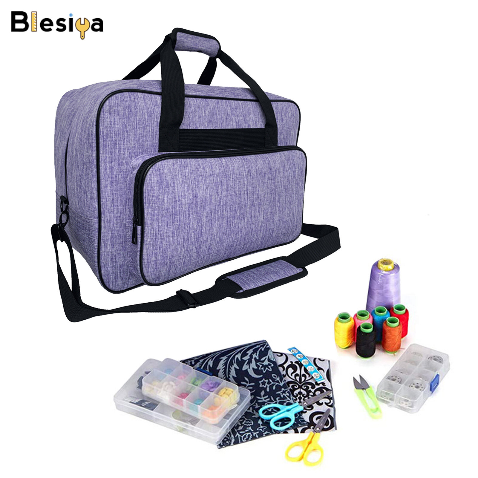 Blesiya Premium Sewing Machine Carry Storage Bag Covers Nylon Student Home