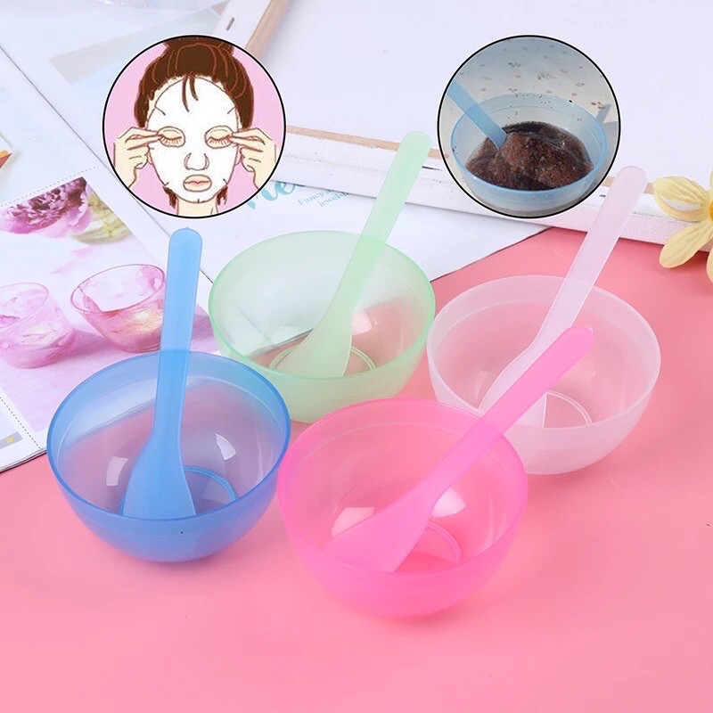 Combo 20 Bộ chén pha mặt nạ nhựa dẻo