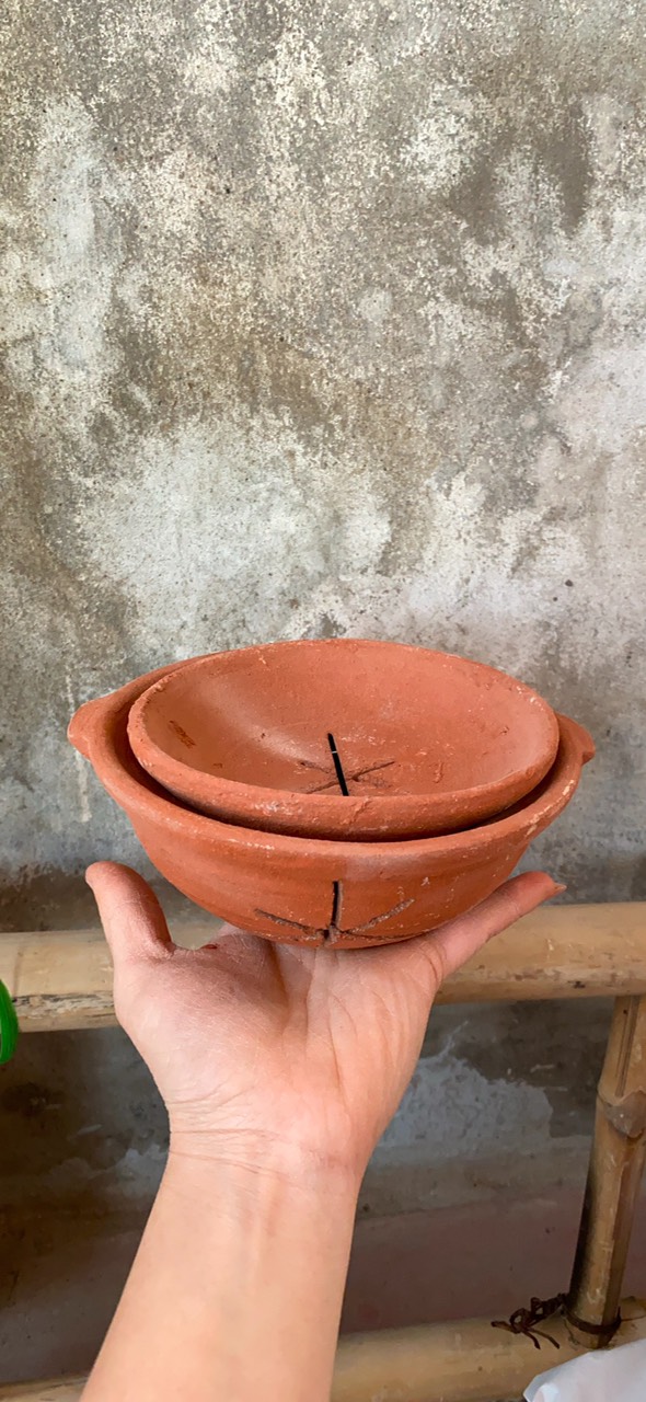Bếp đất nung Bát Tràng xông bồ kết thảo dược