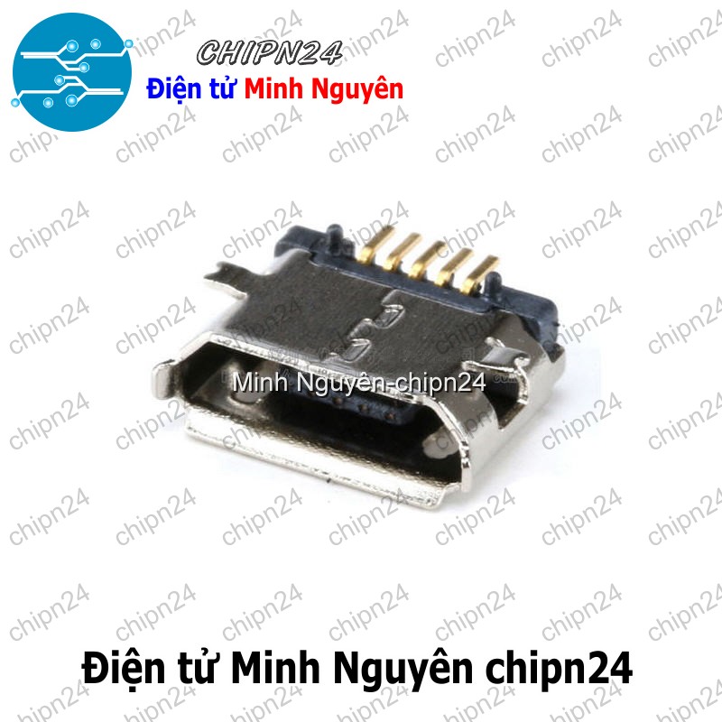 [4 cái] (K148) Đầu Micro USB V2 MK5P (Đầu Jack USB Hàn Board) - HH001635