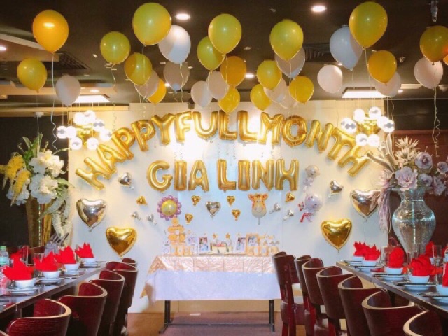 Bộ Chữ Happy Full Month (Kèm Băng Keo)