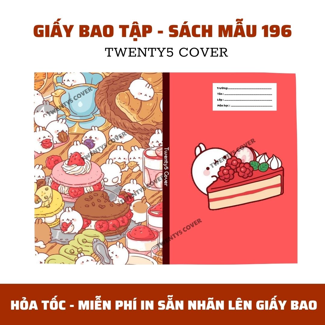 GIẤY BAO TẬP - SGK MẪU 190 - 199 [ MIỄN PHÍ IN NHÃN BASIC TRÊN GIẤY BAO - CHẤT GIẤY DÀY BÓNG ]