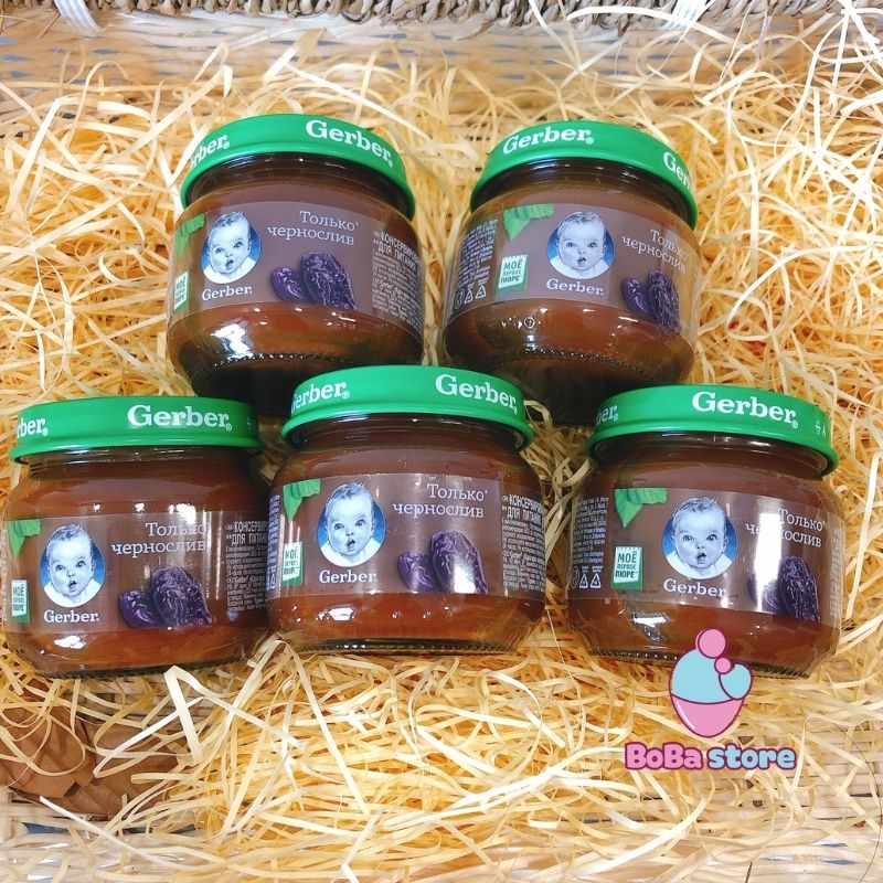 [HCM]Mận nghiền Gerber 125g/ 85g cho bé từ 6 tháng