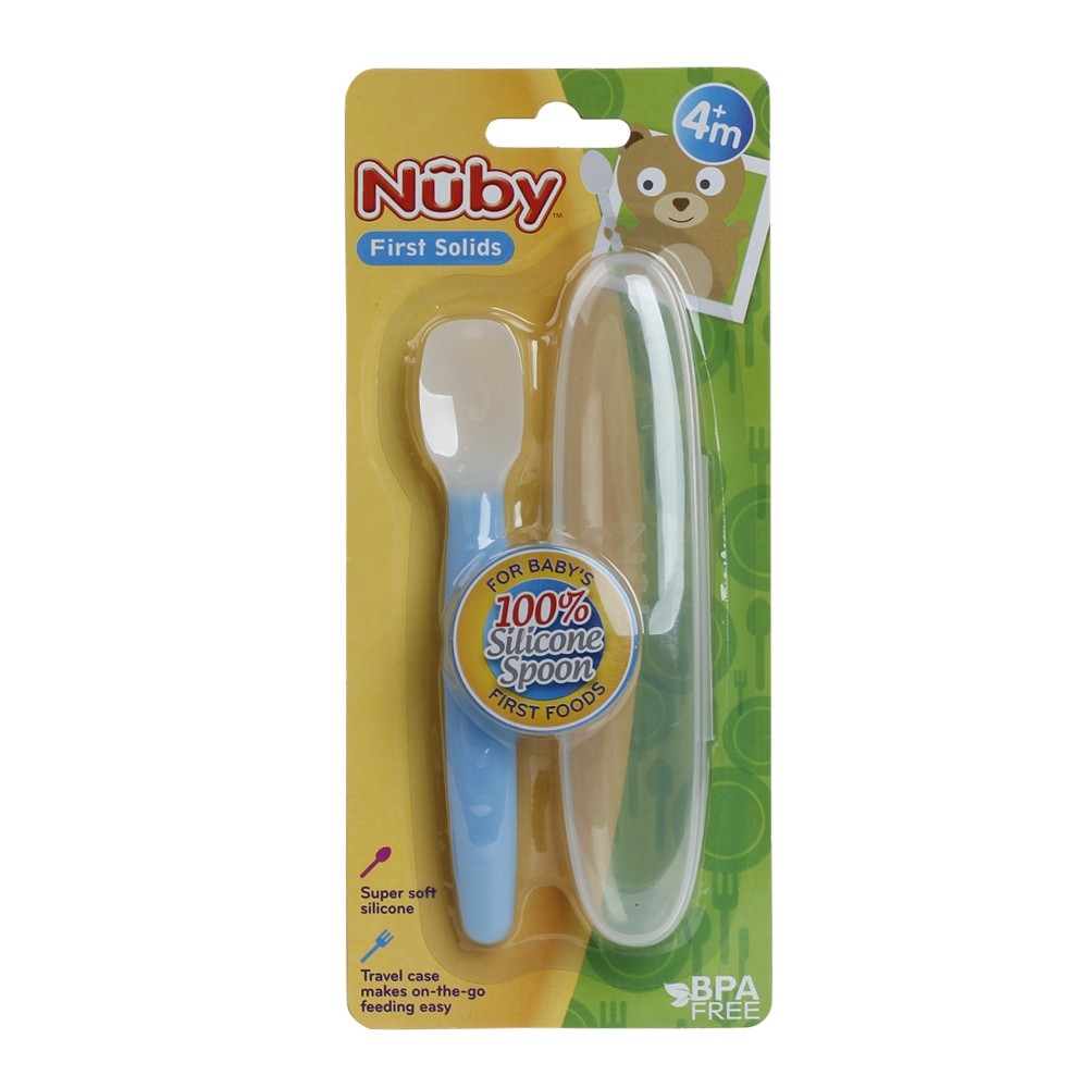 Thìa ăn dặm cao cấp Nuby (Xanh dương)
