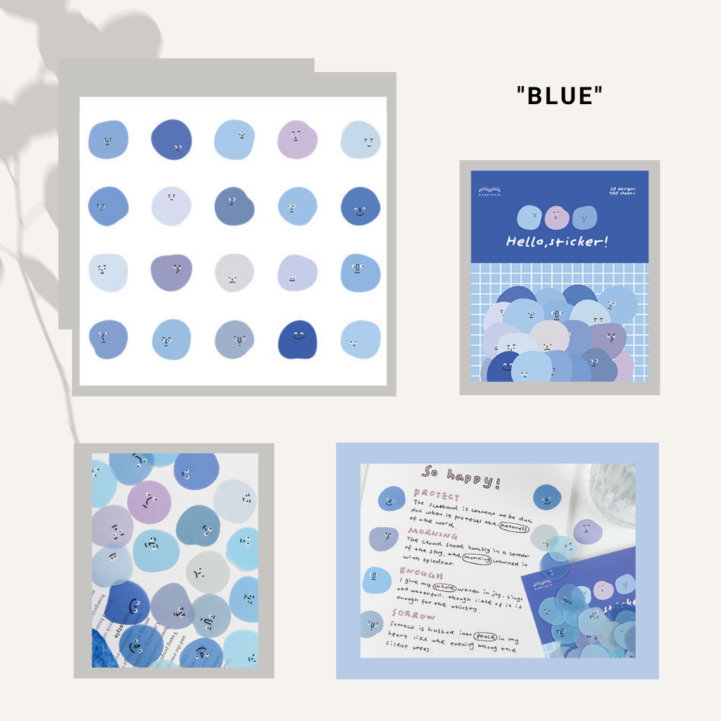 Sticker - set 100 hello stickers mini đáng yêu trang trí sổ tay/ bullet journal/ dụng cụ học tập